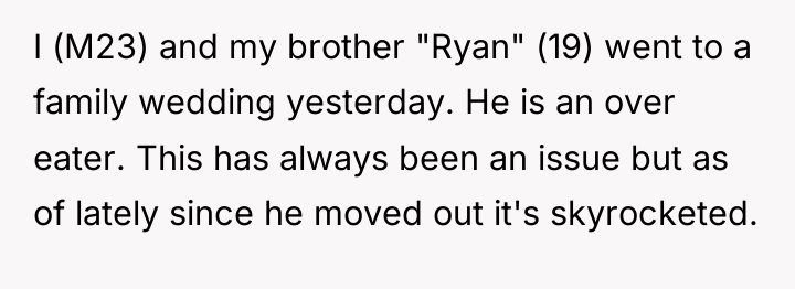 I (M23) and my brother "Ryan" (19) went to a...