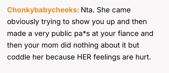 Chonkybabycheeks Nta. She came obviously trying to show you up...