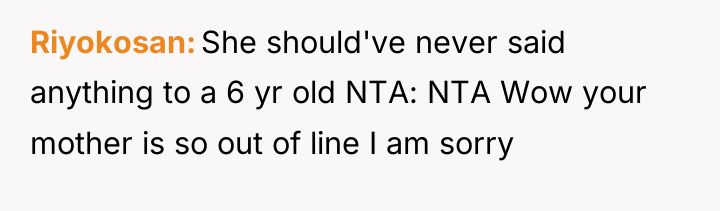 Riyokosan She should've never said anything to a 6 yr...
