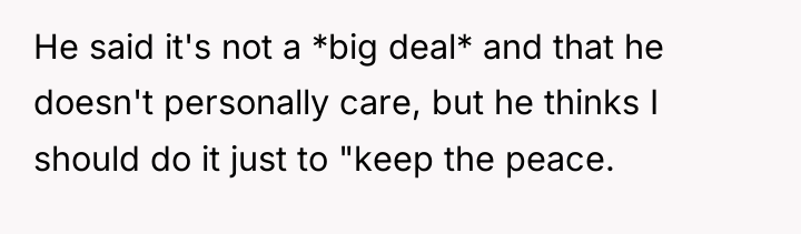He said it's not a *big deal* and that he...