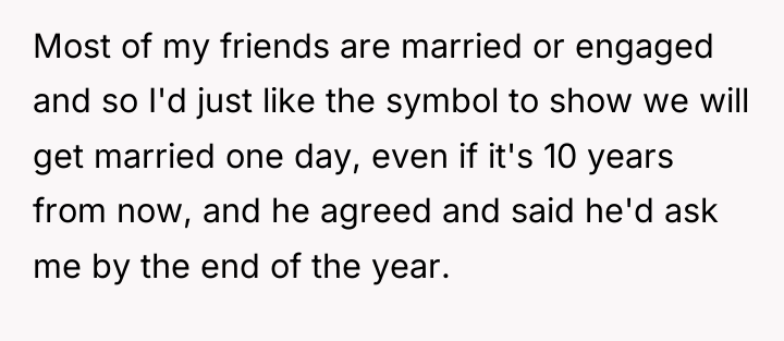 Most of my friends are married or engaged and so...