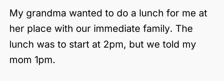 My grandma wanted to do a lunch for me at...
