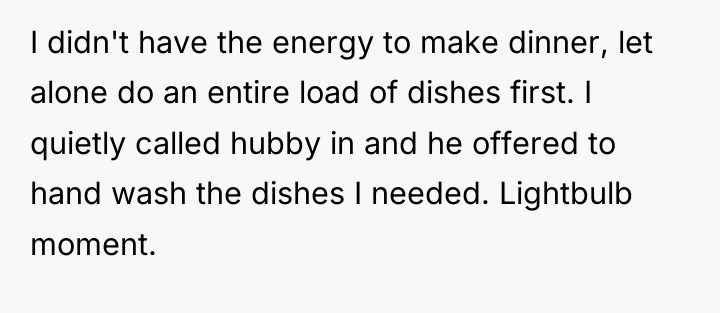 I didn't have the energy to make dinner, let alone...
