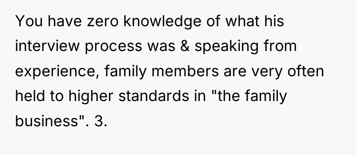 You have zero knowledge of what his interview process was...