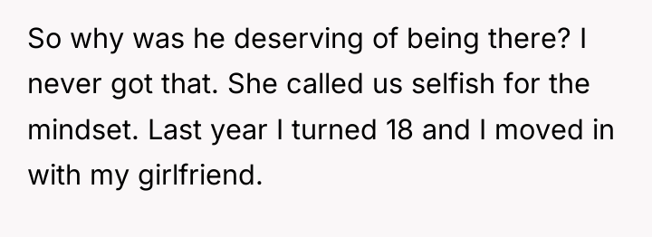 So why was he deserving of being there? I never...