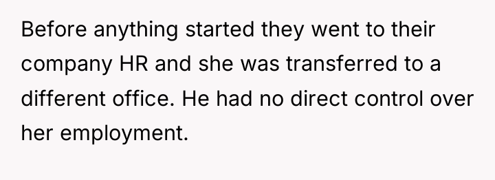 Before anything started they went to their company HR and...