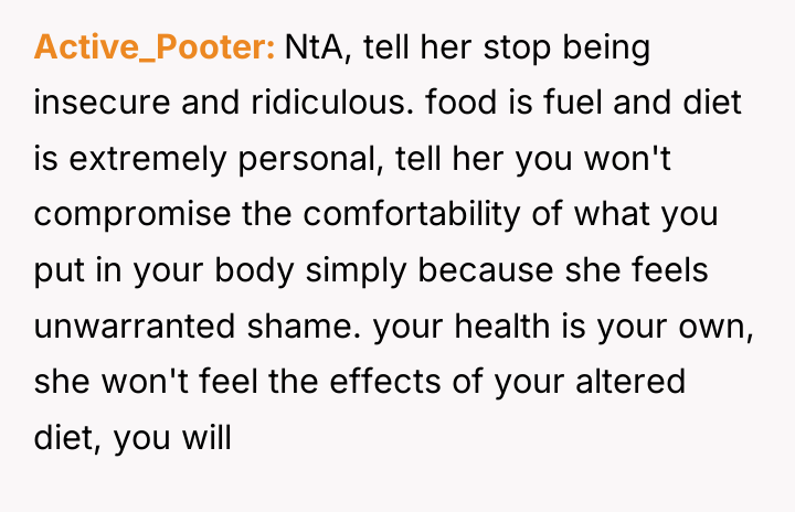 Active_Pooter NtA, tell her stop being insecure and ridiculous. food...