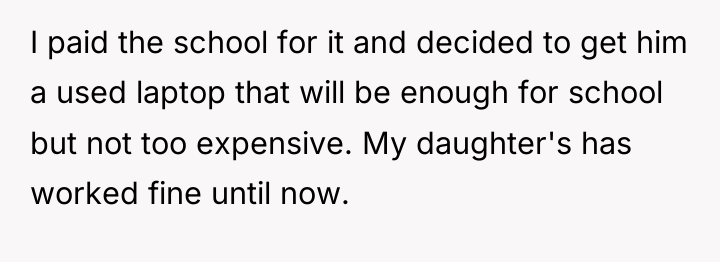 I paid the school for it and decided to get...