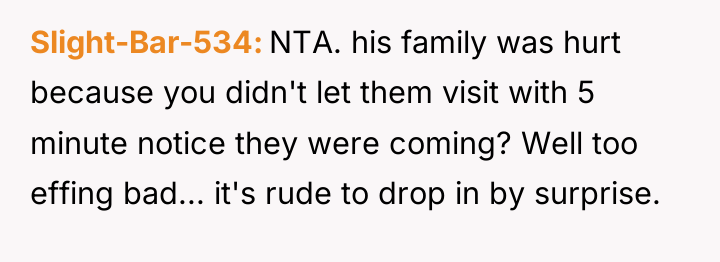Slight-Bar-534 NTA. his family was hurt because you didn't let...