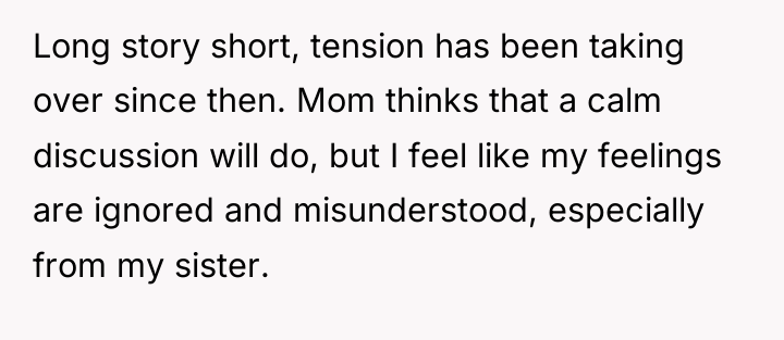 Long story short, tension has been taking over since then....