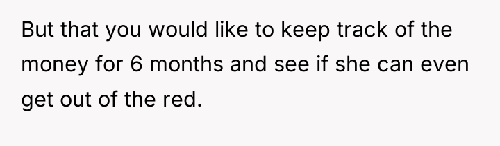 But that you would like to keep track of the...