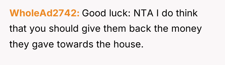 WholeAd2742 Good luck: NTA I do think that you should...