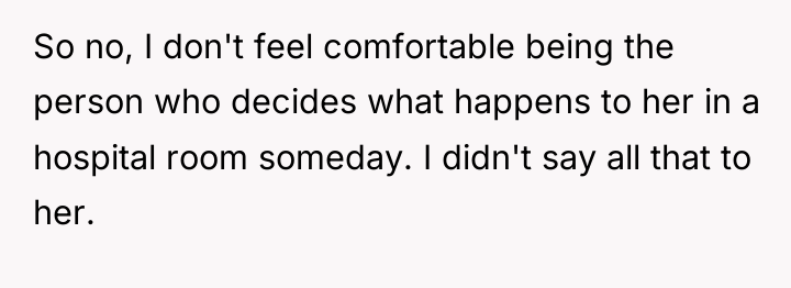 So no, I don't feel comfortable being the person who...