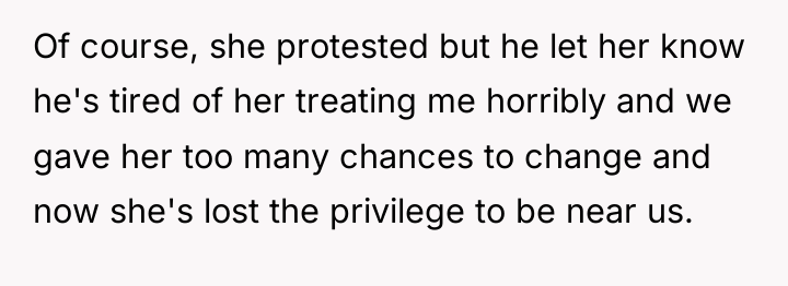 Of course, she protested but he let her know he's...