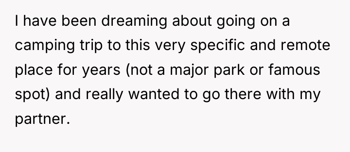 I have been dreaming about going on a camping trip...