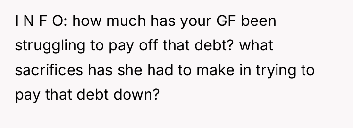 I N F O: how much has your GF been...