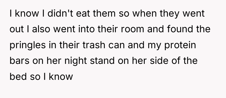 I know I didn't eat them so when they went...