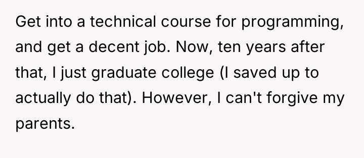 Get into a technical course for programming, and get a...