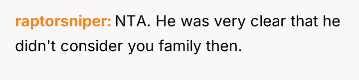 raptorsniper NTA. He was very clear that he didn't consider...