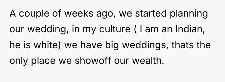 A couple of weeks ago, we started planning our wedding,...