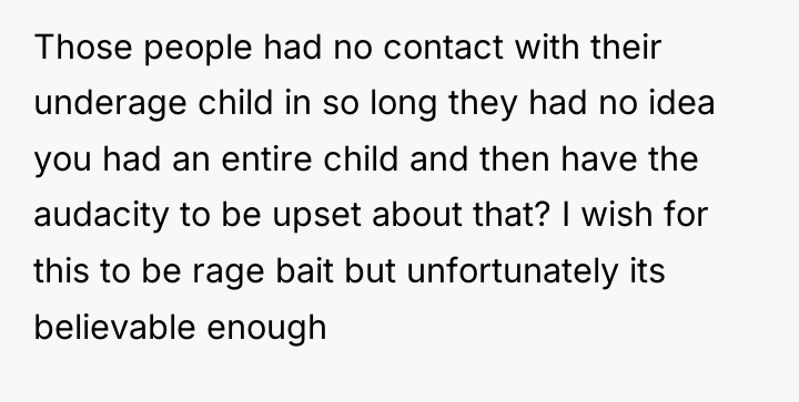 Those people had no contact with their underage child in...