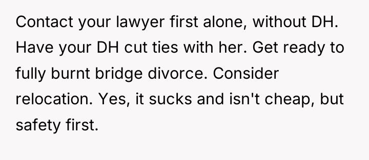 Contact your lawyer first alone, without DH. Have your DH...