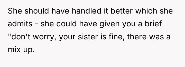 She should have handled it better which she admits -...