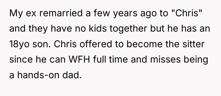 My ex remarried a few years ago to "Chris" and...