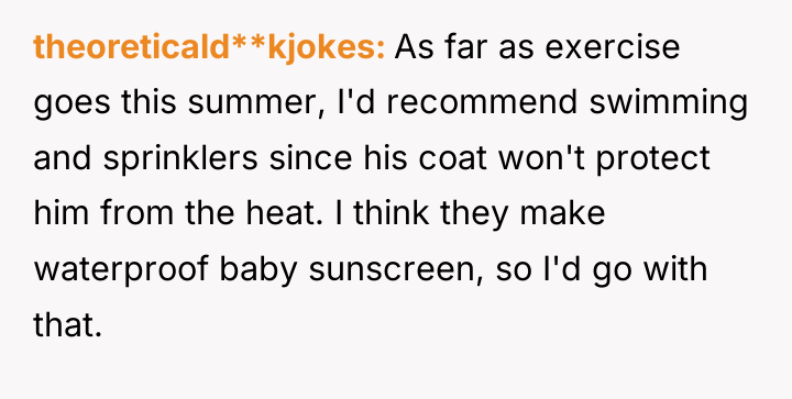 theoreticald**kjokes As far as exercise goes this summer, I'd recommend...