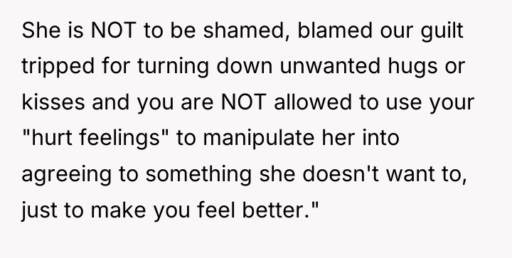 She is NOT to be shamed, blamed our guilt tripped...