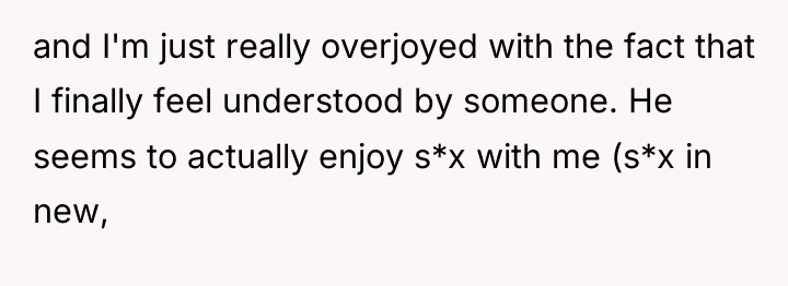 and I'm just really overjoyed with the fact that I...