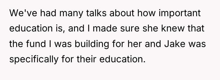 We've had many talks about how important education is, and...