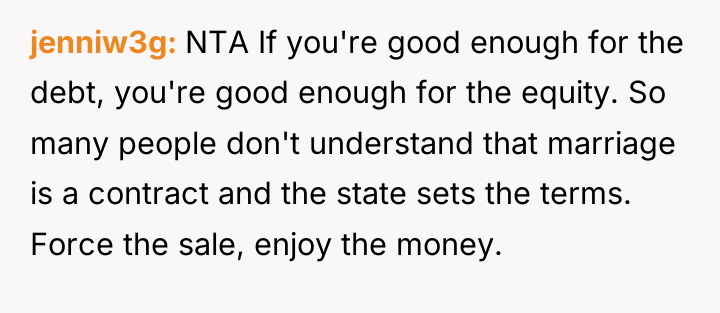 jenniw3g NTA If you're good enough for the debt, you're...