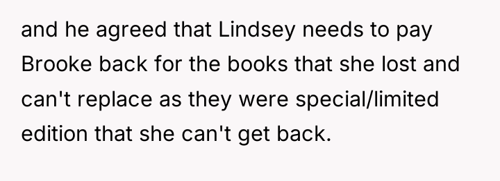 and he agreed that Lindsey needs to pay Brooke back...