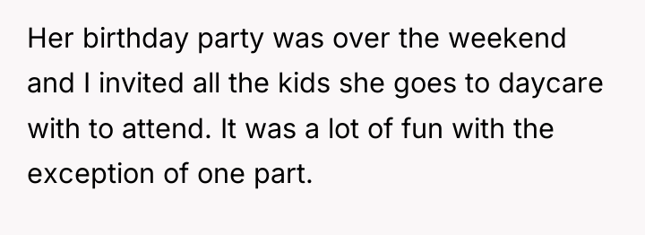 Her birthday party was over the weekend and I invited...