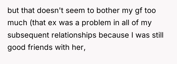 but that doesn't seem to bother my gf too much...