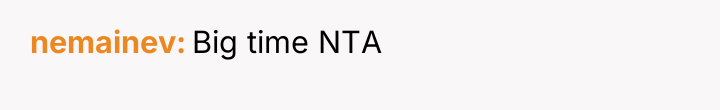 nemainev Big time NTA