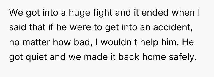 We got into a huge fight and it ended when...
