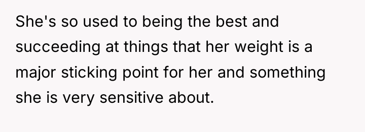 She's so used to being the best and succeeding at...