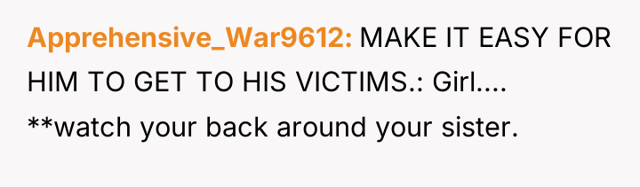 Apprehensive_War9612 MAKE IT EASY FOR HIM TO GET TO HIS...