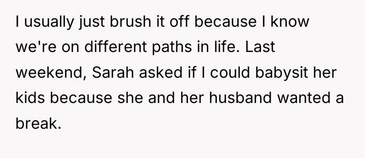 I usually just brush it off because I know we're...