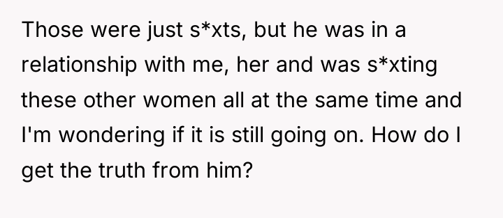 Those were just s*xts, but he was in a relationship...
