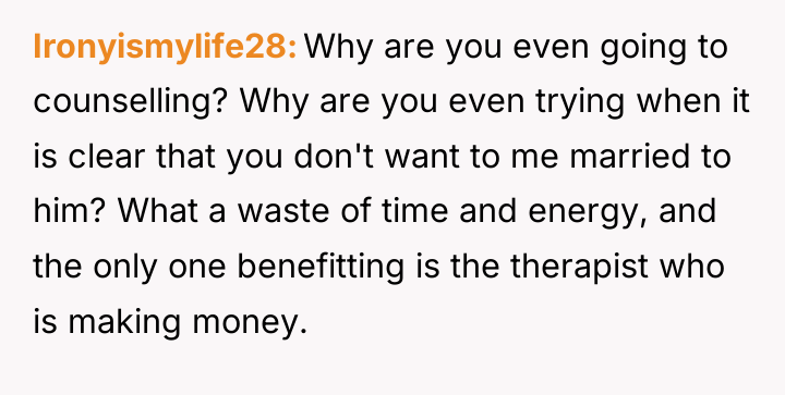 Ironyismylife28 Why are you even going to counselling? Why are...