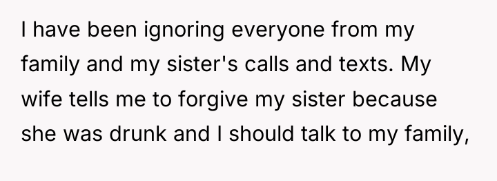 I have been ignoring everyone from my family and my...