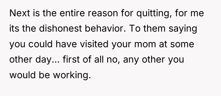 Next is the entire reason for quitting, for me its...