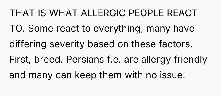 THAT IS WHAT ALLERGIC PEOPLE REACT TO. Some react to...
