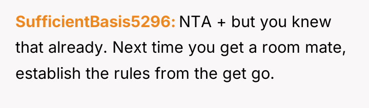 SufficientBasis5296 NTA + but you knew that already. Next time...