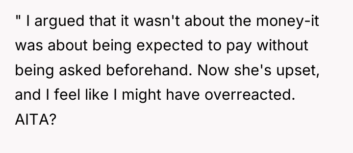 " I argued that it wasn't about the money-it was...