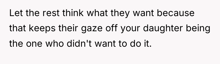 Let the rest think what they want because that keeps...