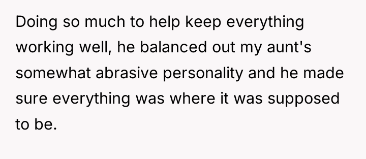 Doing so much to help keep everything working well, he...
